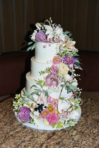 simple wedding cakes with flowers. Custom Wedding Cakes New